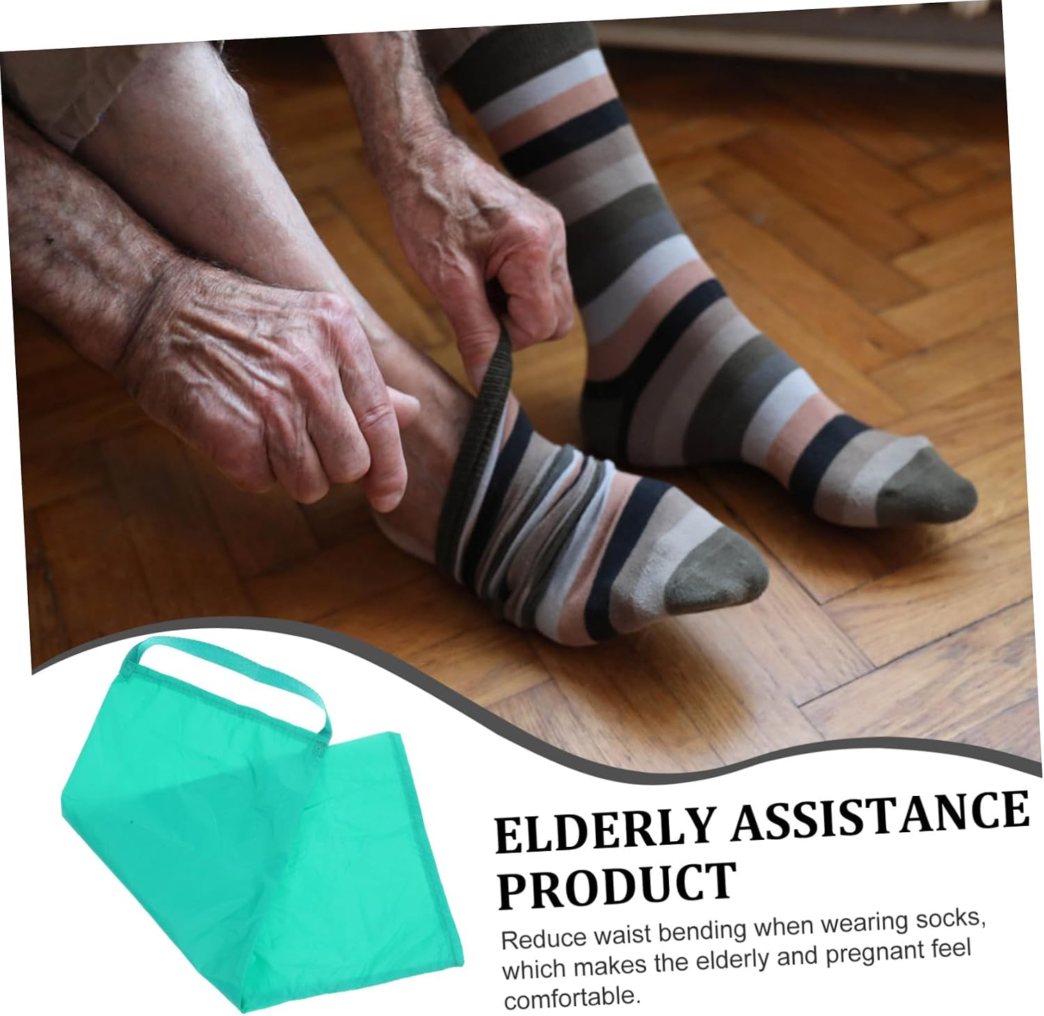 Convenient Sock Aid Tool for Elderly and Disabled Easy Compression Sock Helper for Pregnant Women and Mobility Limitations Reduces Strain and Bending Effort
