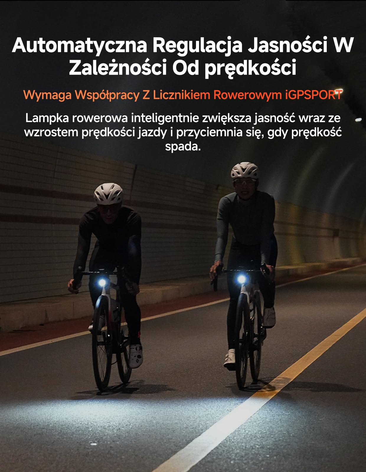 iGPSPORT VS800S Inteligentna Przednie Światła Rowerowe 800 LM, Bateria 4000 MAh, Auto Włącz/Wyłącz, Sterowanie Pilotem, 6 Trybów Światła, Antywstrząsowa, Antyodblaskowa, USB-C, Wodoodporność IPX6