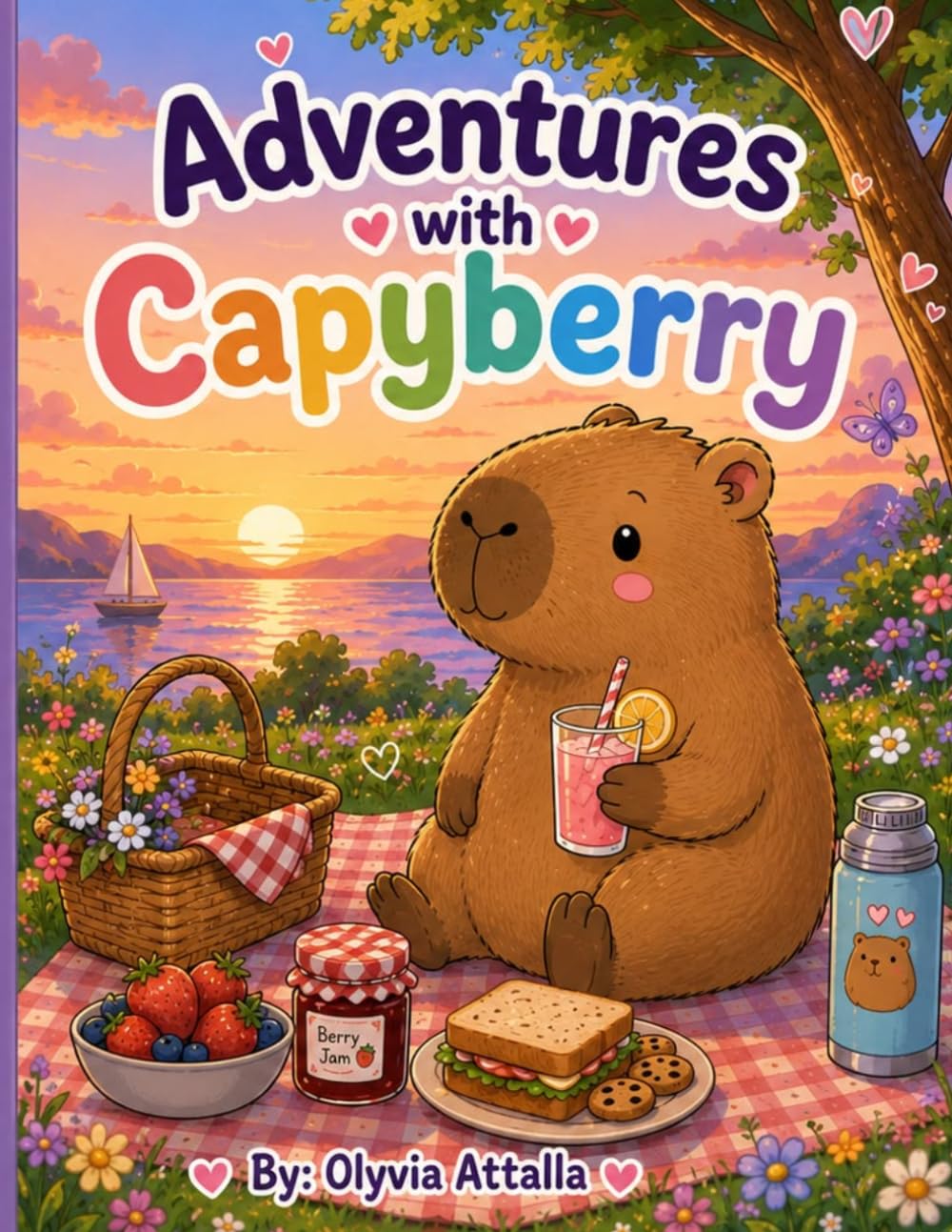 Cozy Capybara Summer Adventures: A Cute and Fun Coloring Book for Kids Ages 4-8
