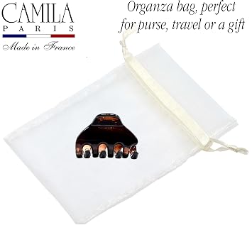Camila Paris CP1784 French Small Hair Clips for Women, 1.75 Small Claw Clip Fashion Styling Mini Hair Clip Accessories for Women, Strong Hold No Slip Grip Cute Claw Clips, Made in France