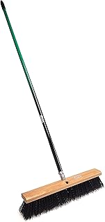 American Select Tubing PBRA18002 Rough-Surface Push Broom with Green/Black Handle