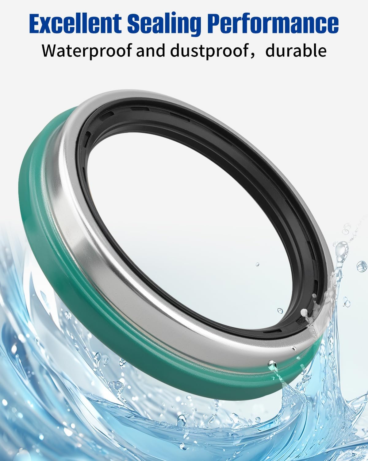 4Pcs Classic Wheel Seal Driver Steer Oil Seal Fit for Eaton, Ford, Freightliner, Kenworth, Meritor, Navistar, Peterbilt, Volvo, Trucks Replaces SKF 35066 35058 Stemco 383-0136, 4 x TR35066