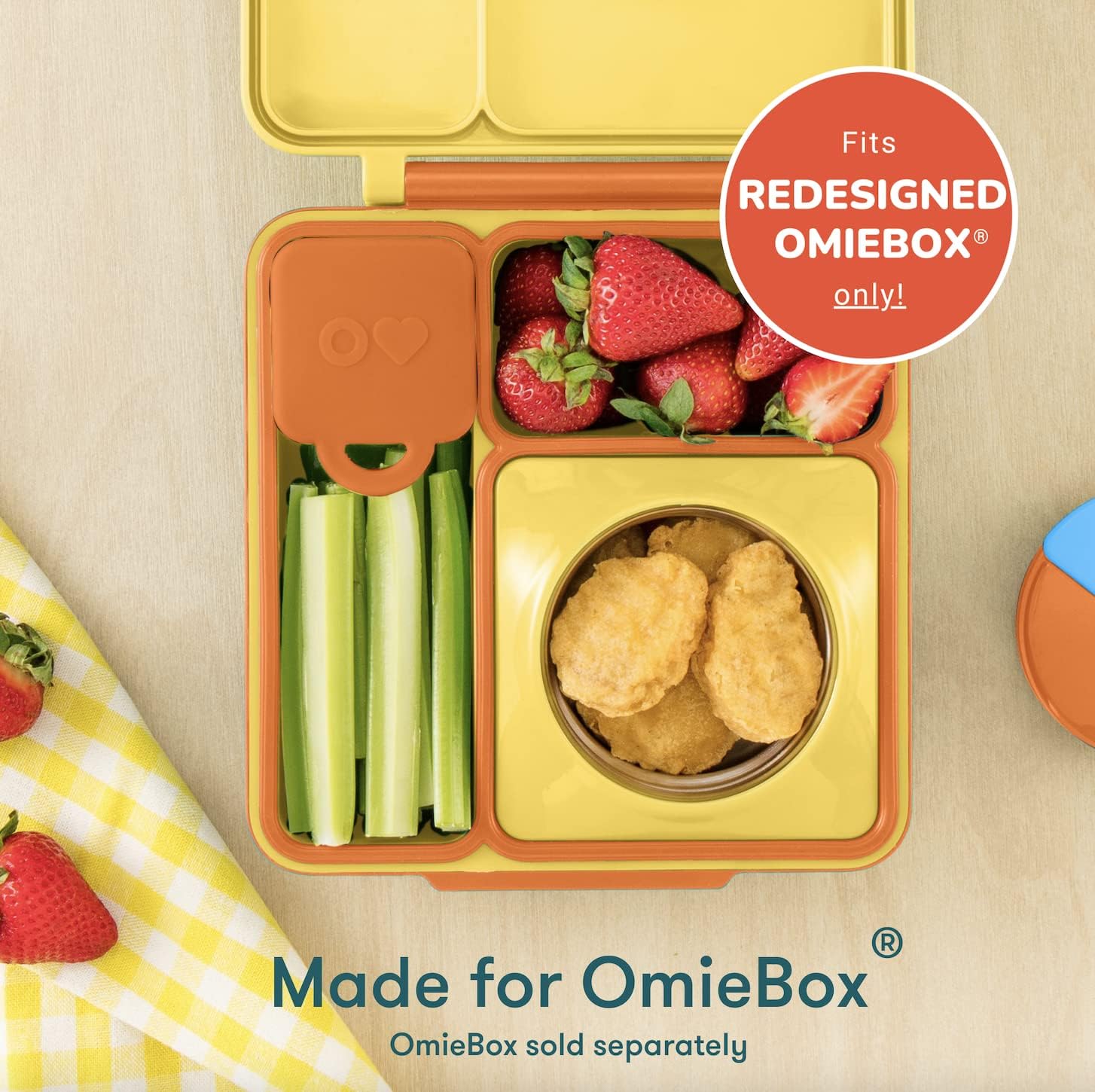 Omie Caja (paquete de 2) recipientes para salsas a prueba de fugas para llevar, contenedor de aderezo de ensalada, contenedor de condimentos con tapas, silicona segura para alimentos, 4 onzas