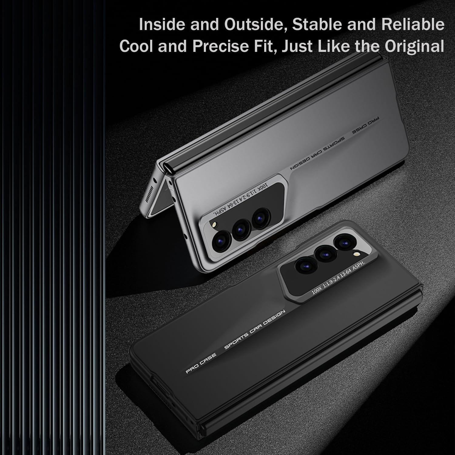 SHIEID for Galaxy Z Fold 6 Case Slim & Thin Phone Cover with Matte PC Back | Front Built-in Screen Protector Lightweight Sturdy Phone Cover for Samsung Galaxy Z Fold6 Case Titanium Gray