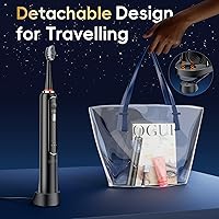 Vista 7 de Cepillo de dientes eléctrico con hilo dental combinado en uno, cepillo de dientes profesional para limpieza de dientes y hilo dental, eliminación