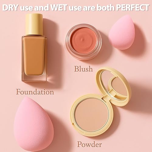 Miniatura 4 de Foonbe - Juego de esponjas de maquillaje Foonbe Blender Sponges, 7 piezas para líquido, crema y polvo, sin látex, esponjas de belleza multicolor con