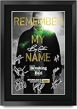 HWC Trading BREAKING BAD GIFTS PRINTED AUTOGRAPH SIGNED AUTOGRAPH FOR FANS OF TV Memorabilia - A3 Framed