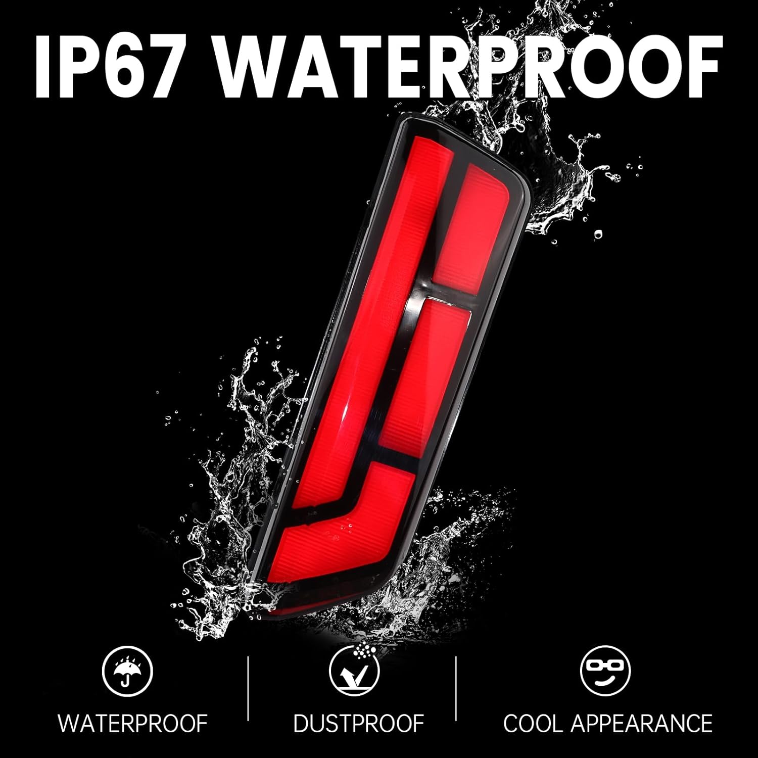 LED Tail Light Kit for Honda Talon 1000X/1000R/1000X4 (2019-2024) – Smoked Black Waterproof Taillights with High-Brightness Brake Lamps, Direct OEM Replacement (2PCS)