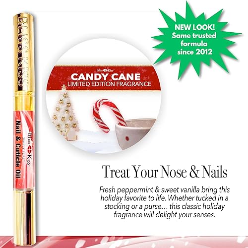 Miniatura 9 de Bliss Kiss 1 fragancia de bastón de caramelo Bolígrafo de cutícula de aceite de uñas con vitamina E y jojoba, suero de crecimiento de uñas