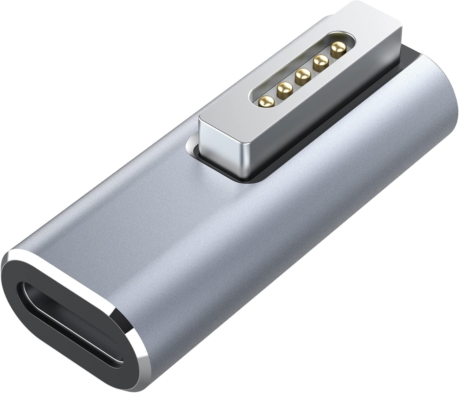 Get Special Price AGVEE [2 Pack] USB-C to Magnetic T-Tip Adapter, Type-C PD 100W Power Fast Charging Converter Connector Replacement for MacBook Pro Air (2013-2015) T-Head, Gray