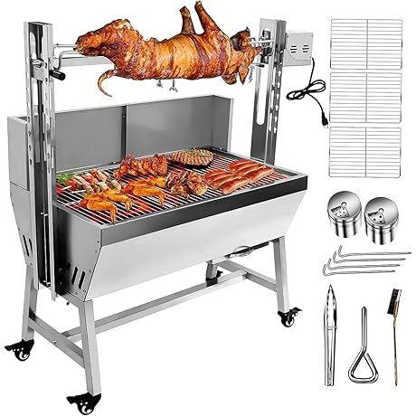 Stainless Steel Pig Roaster Rotisserie Grill