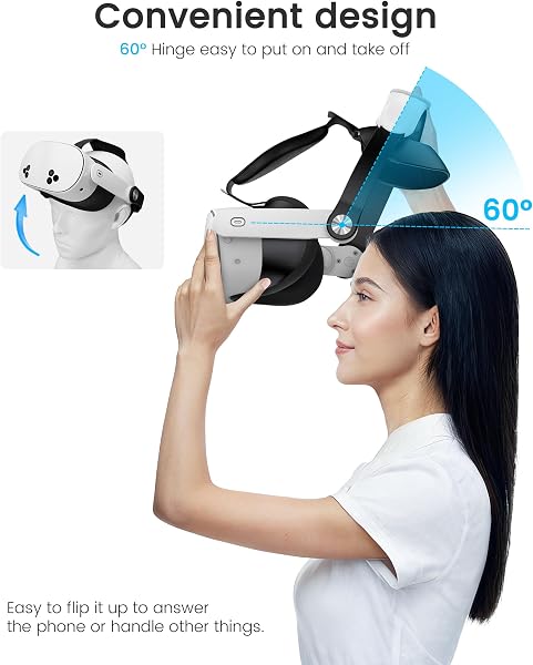 Comfort Head Strap for Meta Quest 3/3S/Meta Quest 2,VR Headset Elite Strap Replacement for Oculus Quest 3/3S/2 Accessories,Stable Elite Strap Pressure-Reduce Headstrap - 3