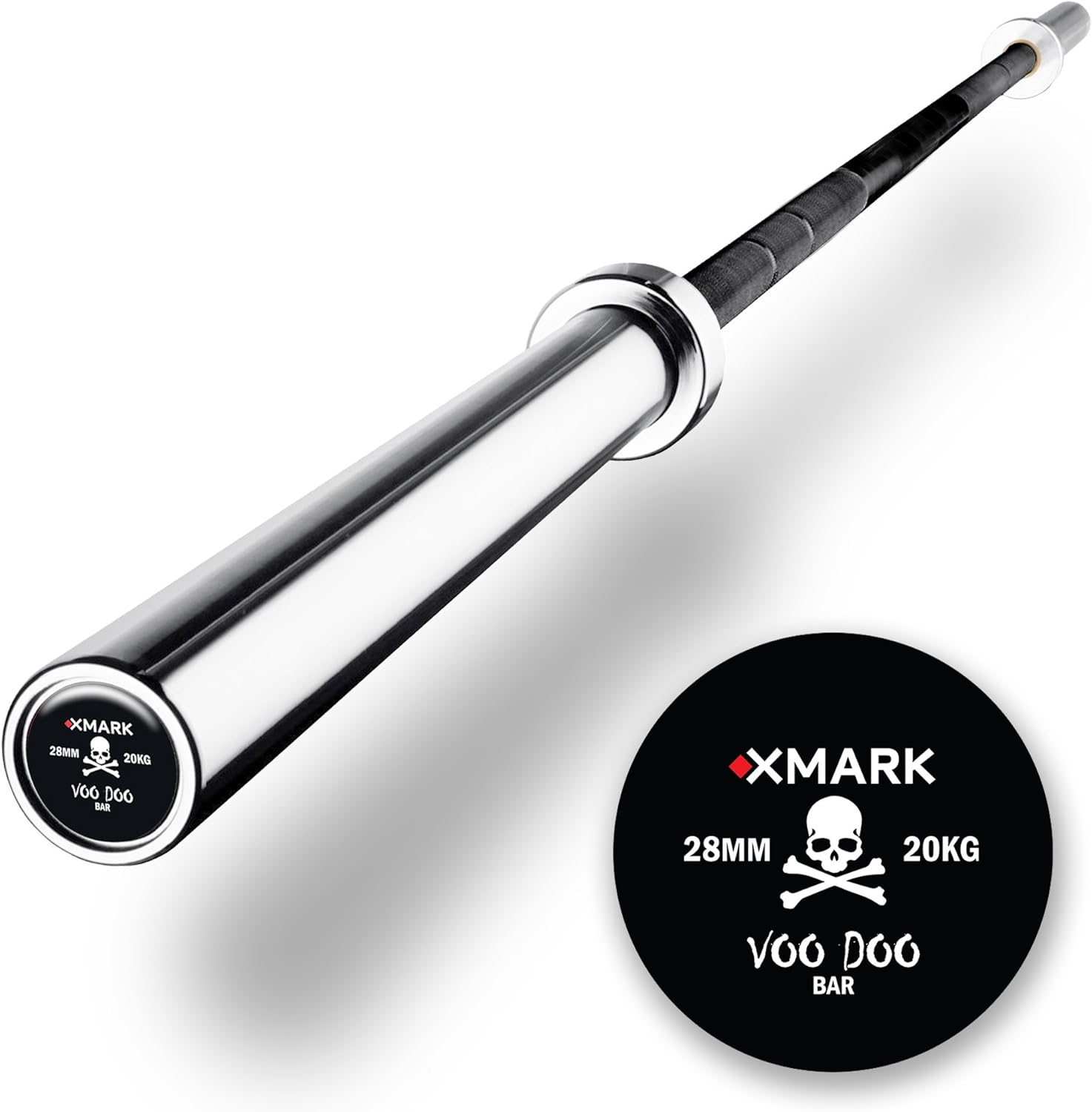 XMark Olympic Weight Set with Olympic Bar, Barbell Olympic Weight Set, BLACK DIAMOND Weight Plates Set with Our Voodoo 7' Olympic Bar