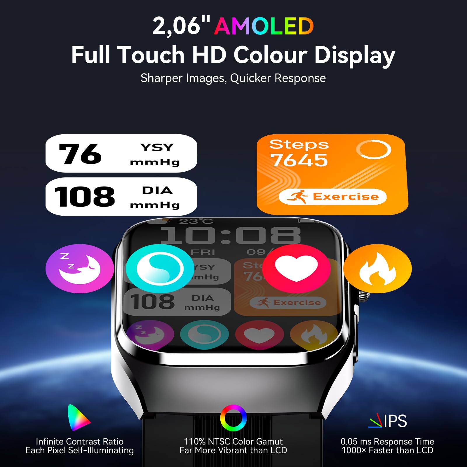 Smartwatch con Bomba de Aire y ECG para Hombre Mujer S100