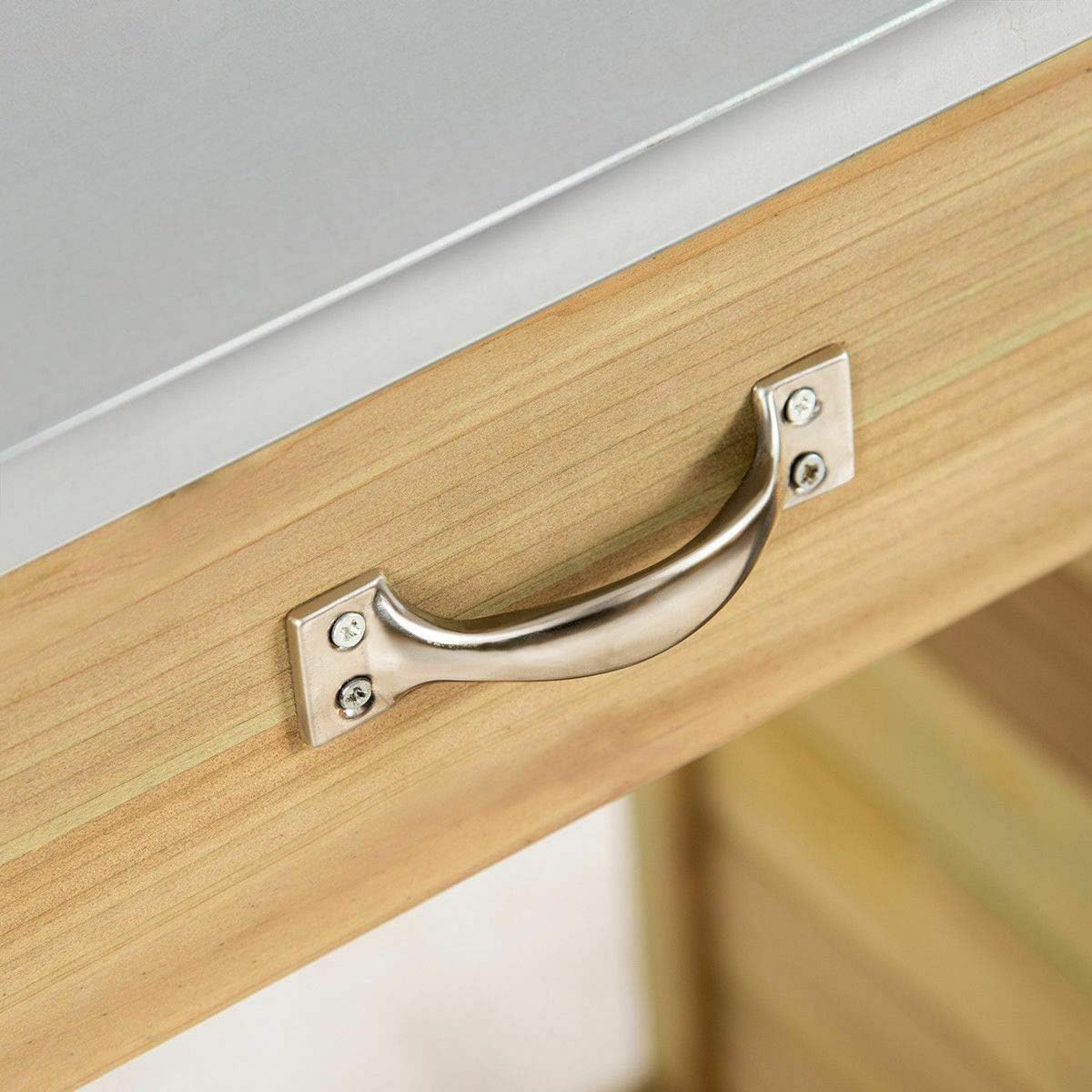 Wooden Outdoor Planting Cabinet Garden Potting Bench Workbench Workstation Table Storage Cabinet Compartment Drawer Open Shelf 3 Side Hooks Metal Spacious Tabletop Gardening Supplies Tools Storage