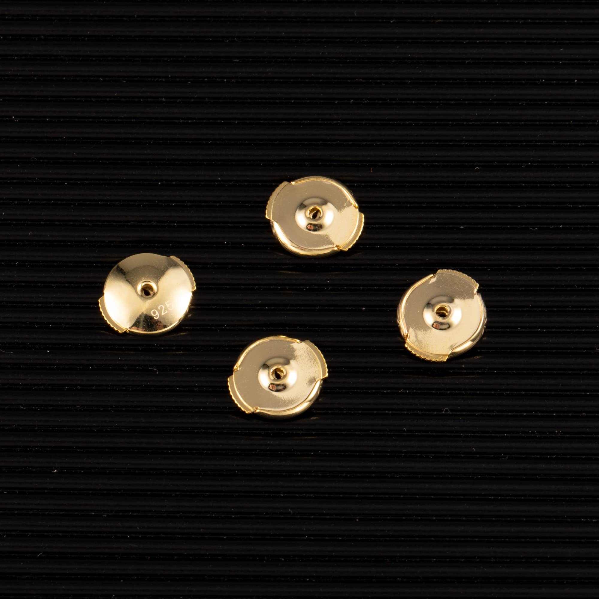 2 Paia Di Supporti Per Orecchini In Argento 925 Placcati Oro 14k - Sicuri E Ipoallergenici - Per Borchie Con Diamanti - Foto 3