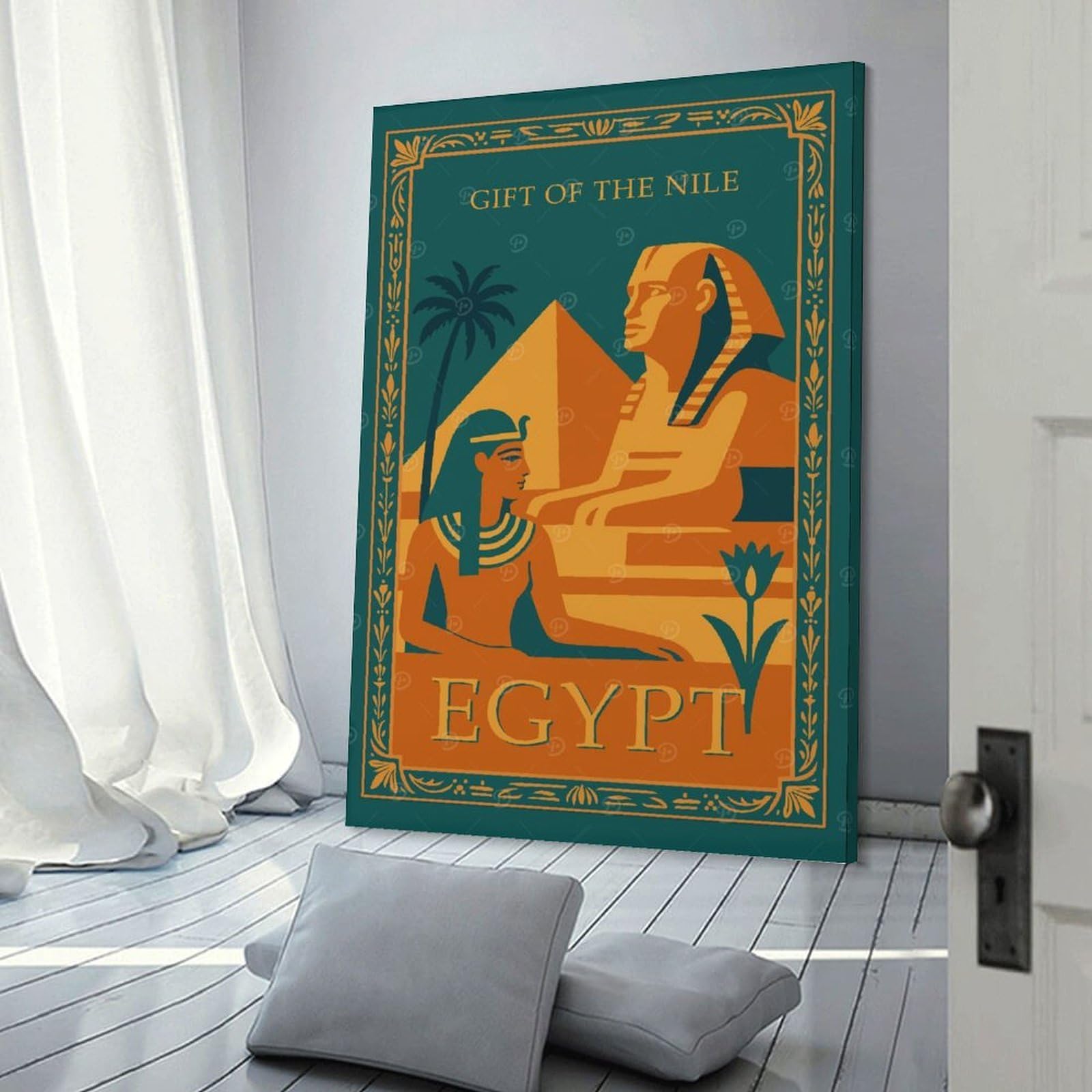 Junmoney Egypt Travel Canvas Wall Decor, 20x30inch(50x75cm), for Apartment Walls, Studios Or Work Areas, Decorative Canvas Decor for Home Updates
