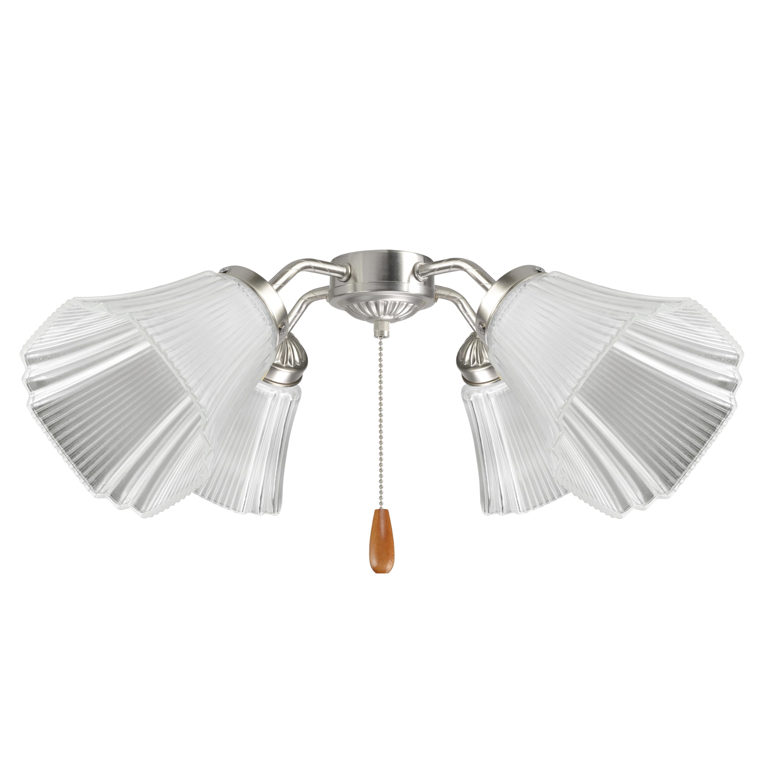 Aspen Creative 23057-4 - Pantalla de cristal de repuesto para ventilador de techo acanalado, transparente, para kit de luz de ventilador de techo, aplique de pared, colgante, 1-5/8 pulgadas F, 2-1/8
