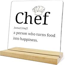 Chef Gift for Women Men,Gifts for Chefs, Home Kitchen Decor,Desk Decoration Acrylic plaque