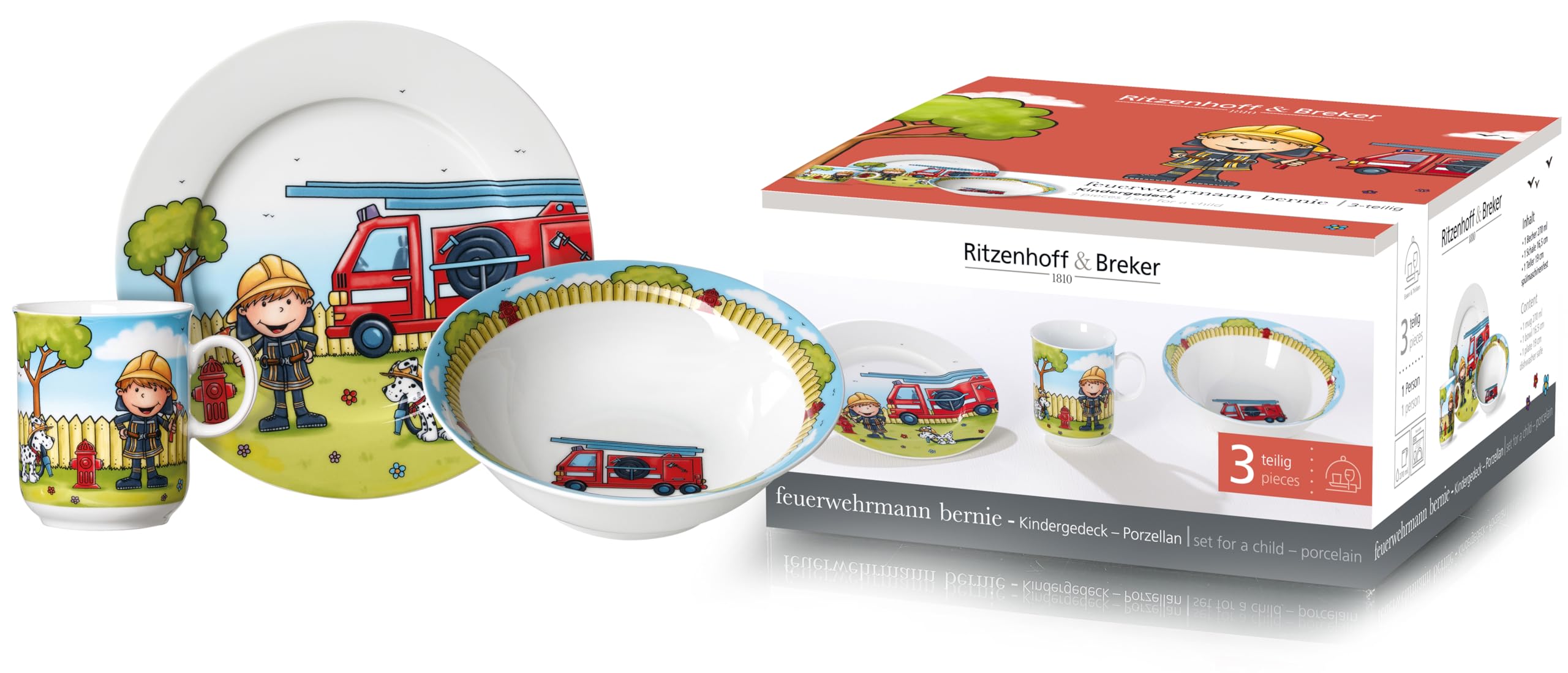 Ritzenhoff & Breker Service de table pour enfant Bernie, 3 pièces