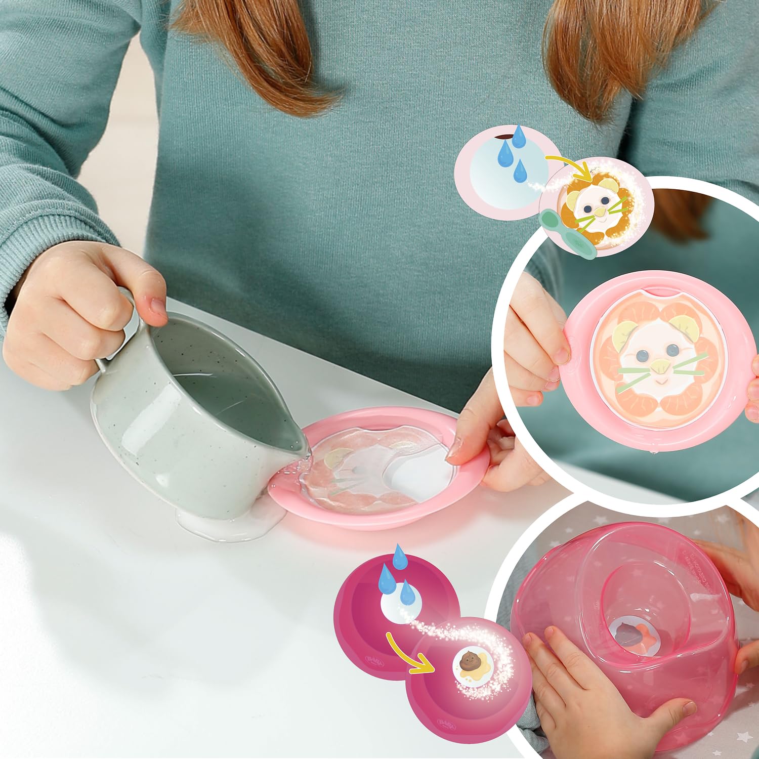 BABY born Emma, z funkcją Click & Play – lalka niemowlęca 43 cm z 10 funkcjami i akcesoriami, działa bez baterii