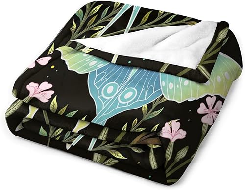 Miniatura 10 de Manta de franela con diseño de hongos y polilla gótica, diseño abstracto de luna mágica, estrellas, flores, para niños, niñas, adolescentes,