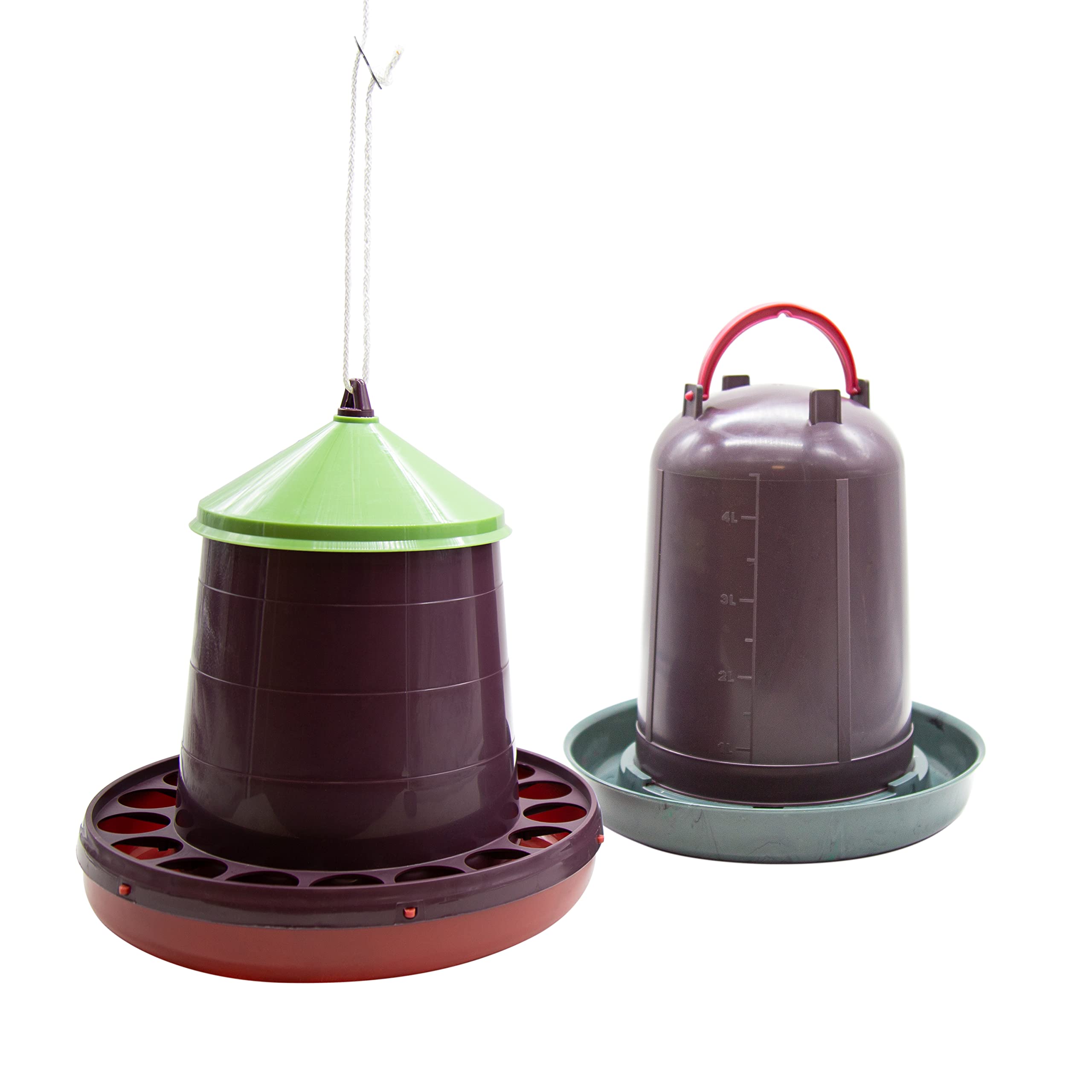 Mangiatoia Sospesa In Plastica Per Polli, Capre E Altro Bestiame - Yusat Abbeveratoio Da Recinzione Con Clip - Ideale Per Pollame, Anatre, Oche - Capacità 285x140 Mm, Colore Nero