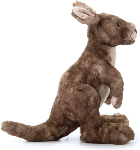 Miniatura 5 de The Petting Zoo Peluche de canguro de peluche, regalos para niños, animales salvajes del zoológico Onez, juguete de peluche canguro, 12 pulgadas