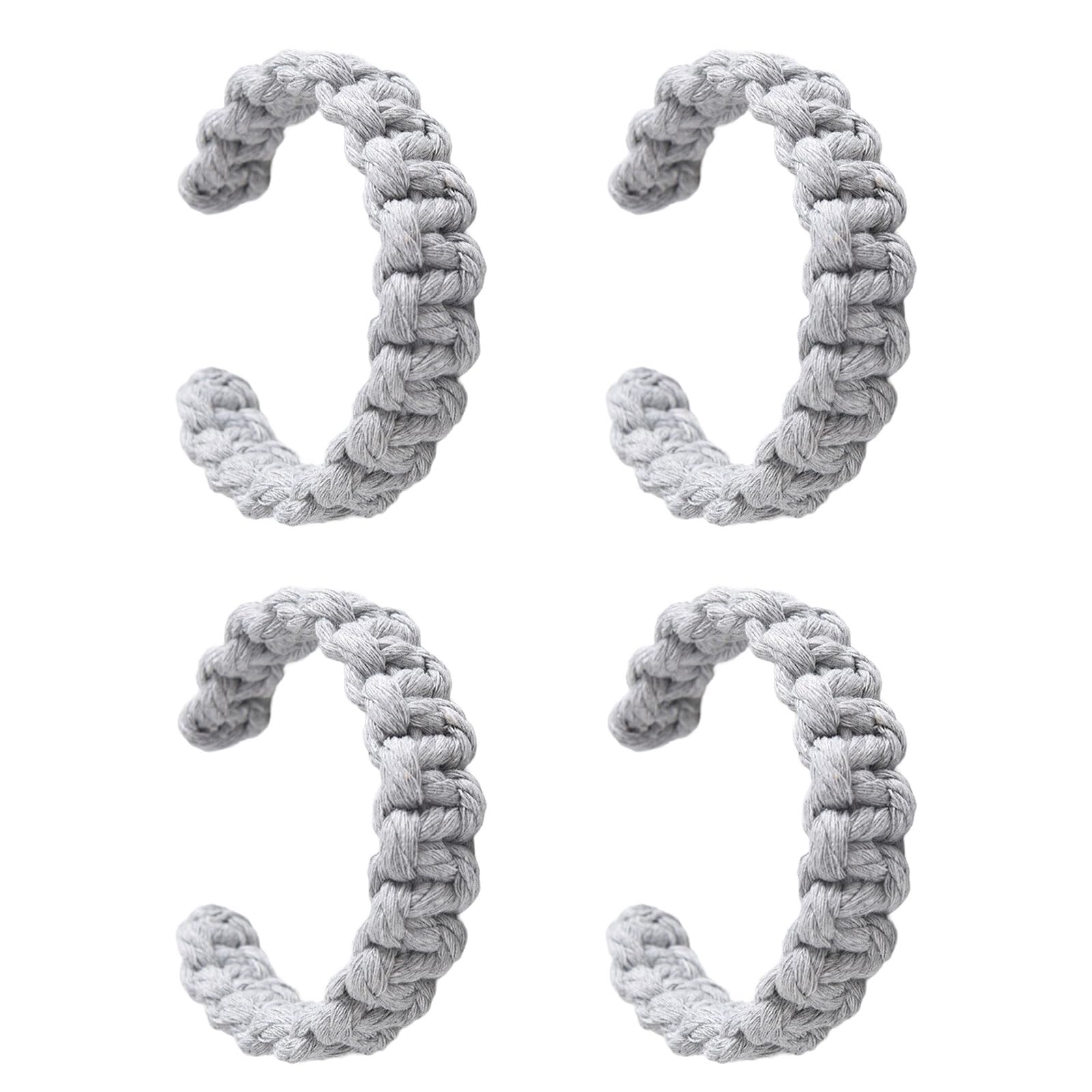 Tsophreniq 4pc Rustics Jutes Rope Curtain Tiebacks Enhances Space with Natural Aesthetic and Durability Holders Accessories Tiebacks