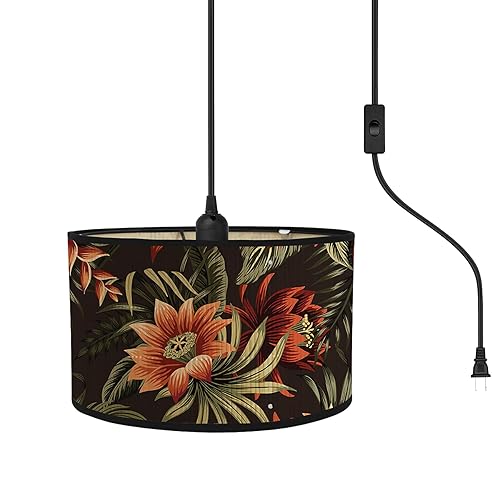 Bioaqua Boho Hanging Light with Plug in Cord | Hanging