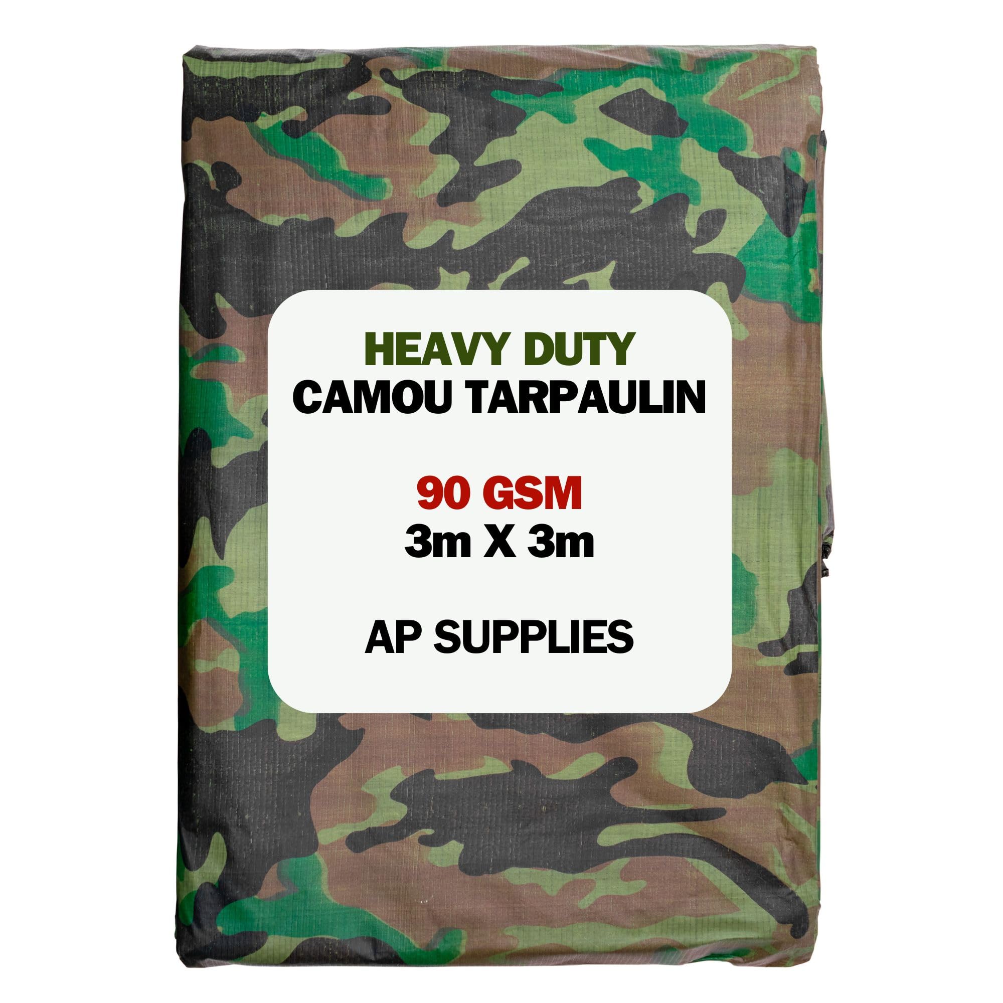 AP Supplies Camouflage M-Grade Tarpaulin 3M X 3M from B&Q