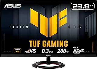 ASUS TUF Gaming Series 5 – VG249Q5R Gaming Monitor – 23.8 Inches, Full HD (1920 x 1080), 200Hz, Fast IPS, 0.3ms, Stereo Sp…