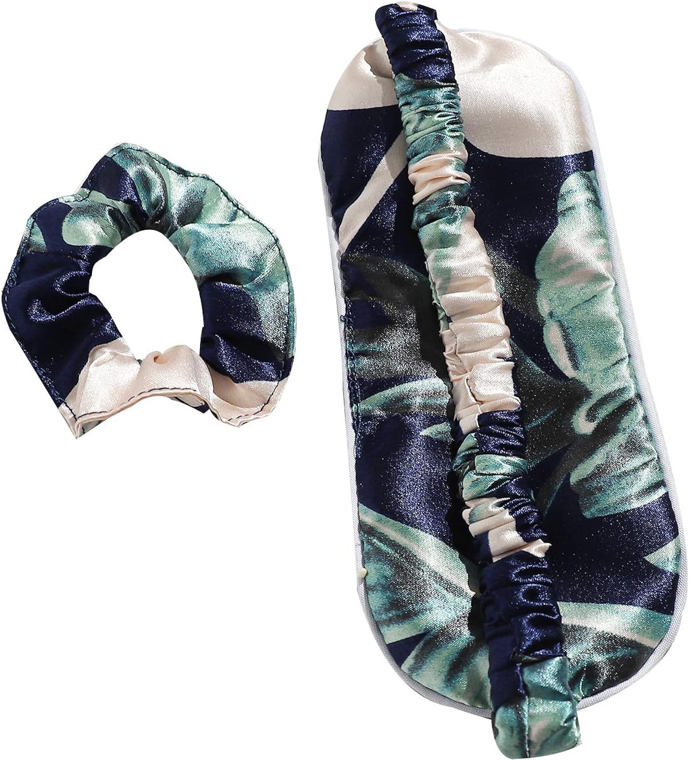 SheIn Women's 7pcs Pajama Set Cami Pjs with Shirt and Eye Mask Deep Navy Medium