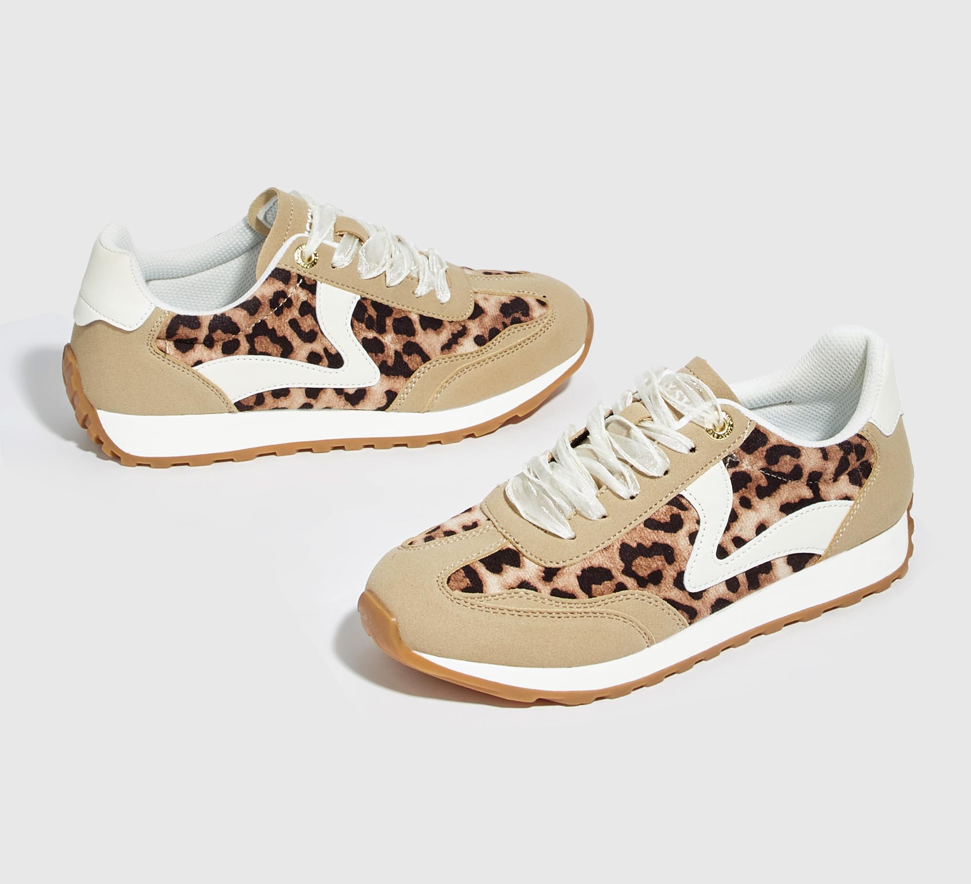 LUCKY STEP Zapatillas Mujer Moda - Tendencia Tenis, Neutras & Estilosas, Retro Trainers, Casual para Correr y Caminar