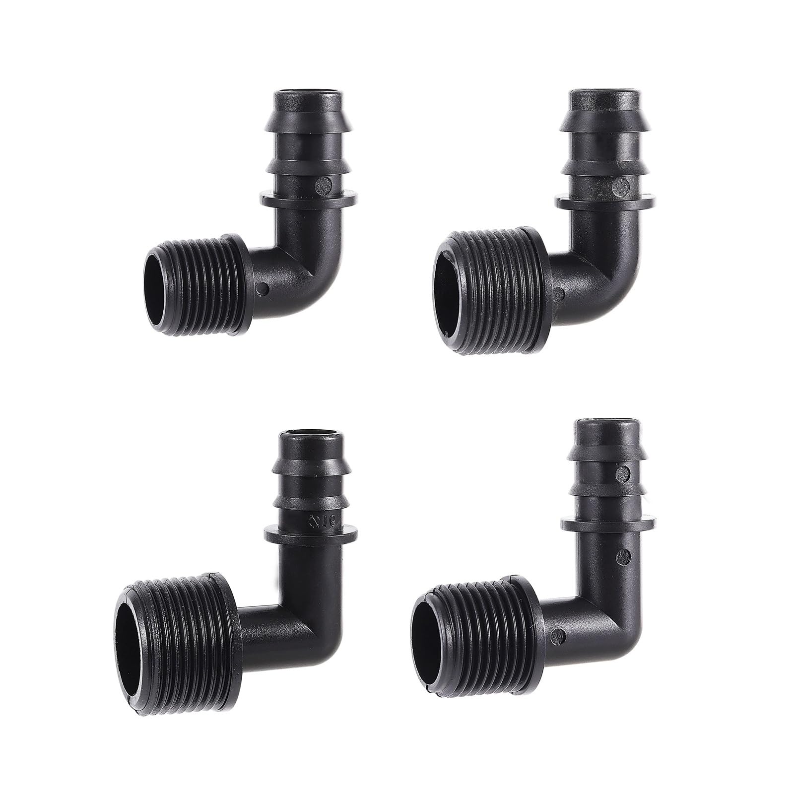 Coude à 90 degres raccord mâle 1/2 pour tuyau irrigation DN16