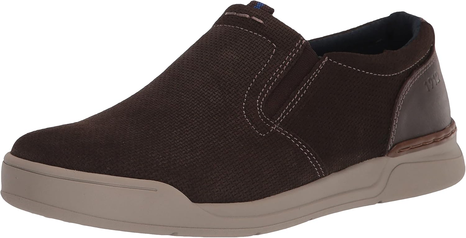 Nunn Bush Men's Tour 2.0 Plain Toe Slip-On Loafer with KORE Comfort Technology, Mocha, 10.5 Wide