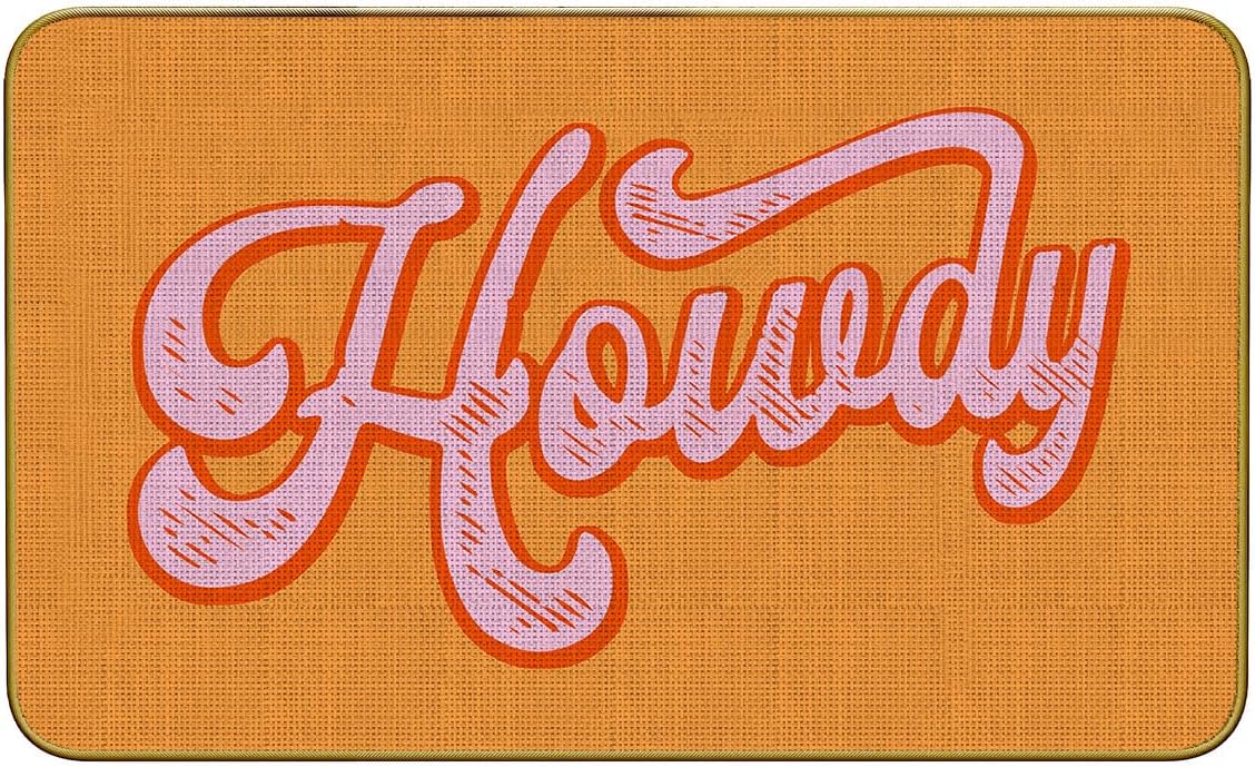 Mingnei Funny Hot Pink Howdy Doormat Door Mat for Home