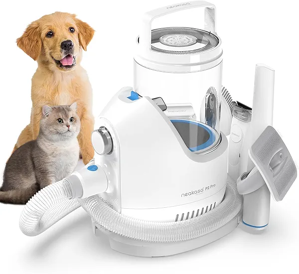 Neakasa P2 Pro Dog Cat Grooming Brush, Strong Vacuum Suction, 2L Large Capacity, Clippers Professional, Dog Grooming Kit for Thick Short Long Hair, Silent
