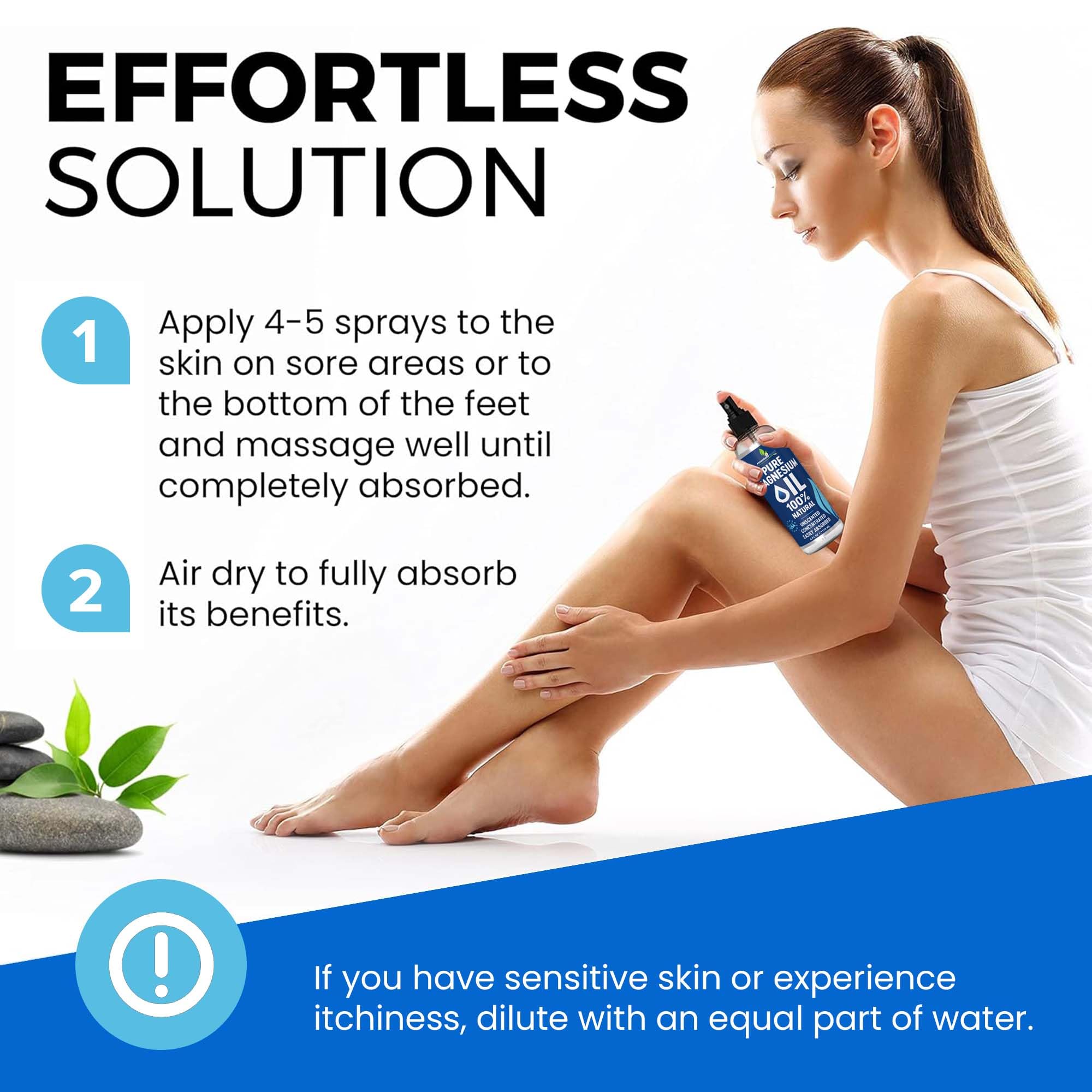 Pure Magnesium Oil Spray for Sleep, Feet & Leg Cramps - USP Grade - 4oz — Amazon image 4