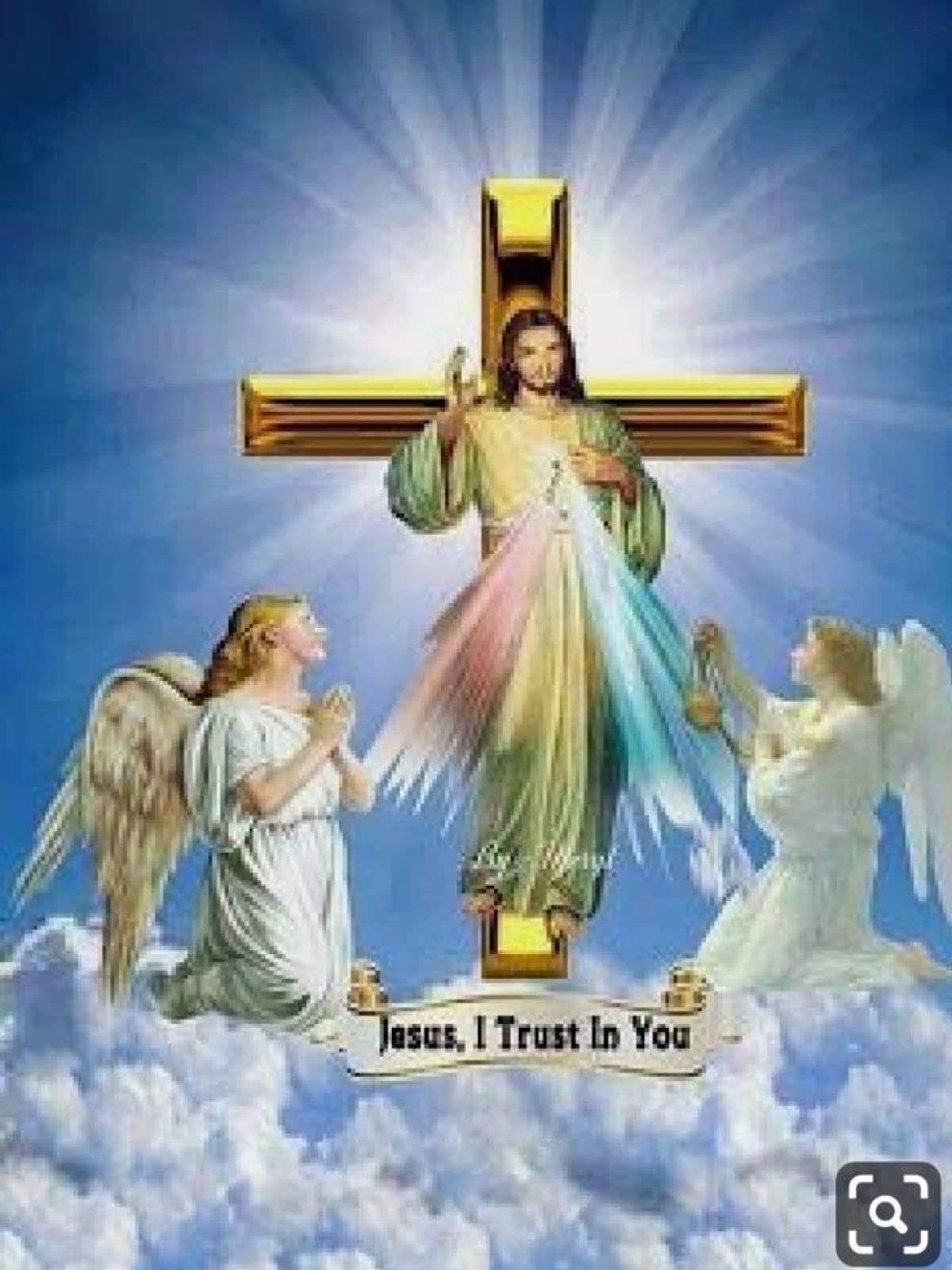 Peinture diamant 5D Vierge Marie et Jésus Christ pour broderie point de croix