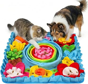 Upgraded Snuffle Mat for Dogs, 19.7x19.7 Interactive Feed Game for Boredom, Felt Wool Dog Feeding Mats for Small/Medium/Large Dogs, Encourages Natural Foraging Skills and Stress Relief