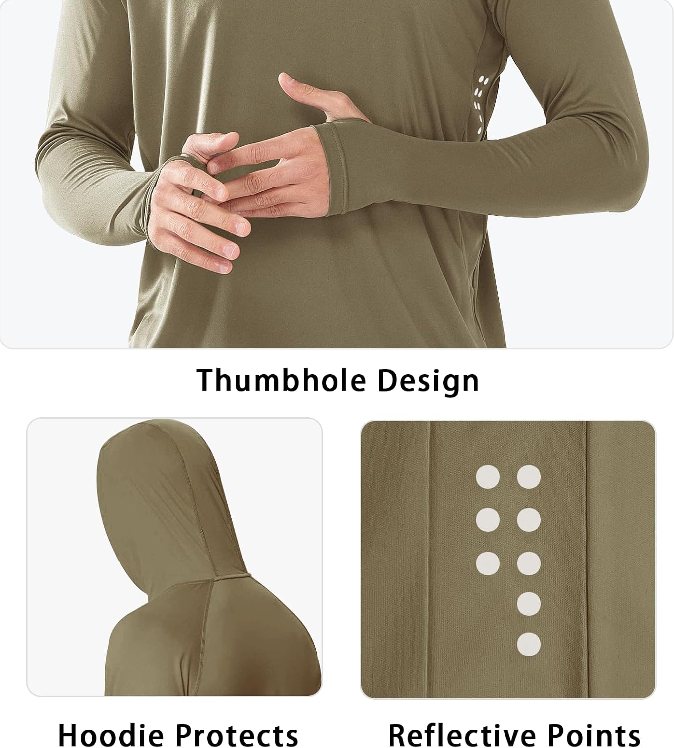 NORTHYARD Men's UPF 50+ Hoodie Shirts Long Sleeve Sun Protection Fishing Swim Beach UV SPF Rash Guard Quick Dry Lightweight - Image 4