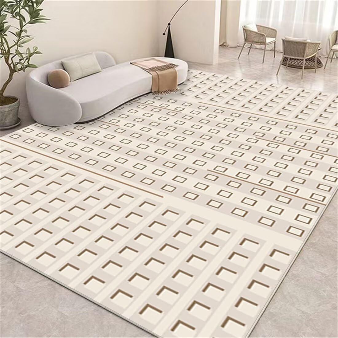 Tapis déco chambre ado fille gris anti-décoloration du sol 60X90CM