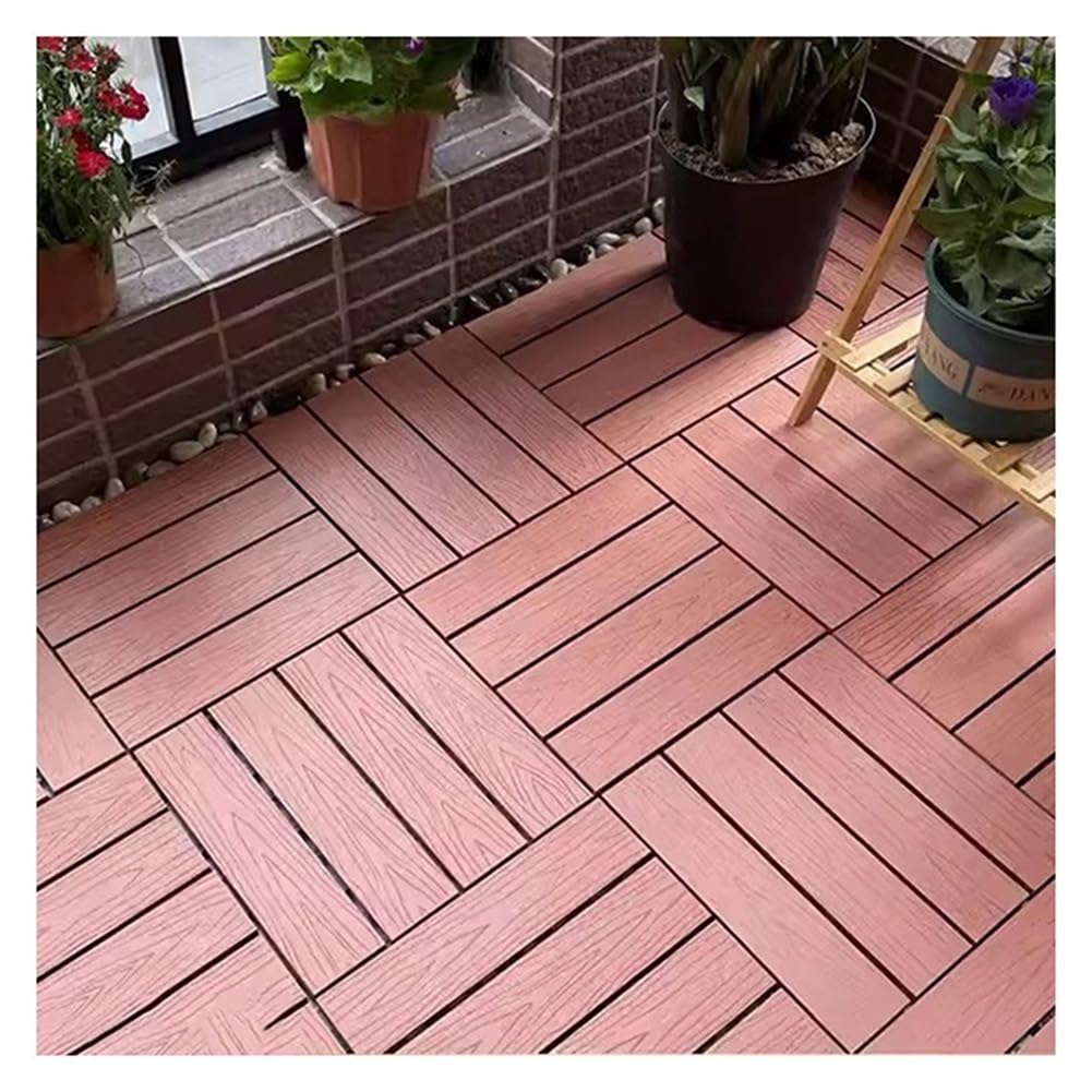 Piastrelle ad incastro per pavimenti esterni, facile installazione e copertura durevole per patio, bordo piscina e balcone