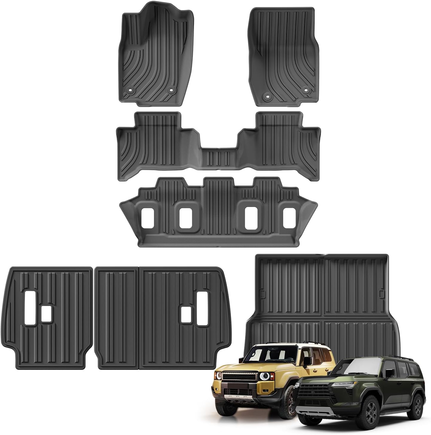 Amazon.com: SMABEE Floor Mats & Backrest Mats & Cargo Liner for Toyota ...
