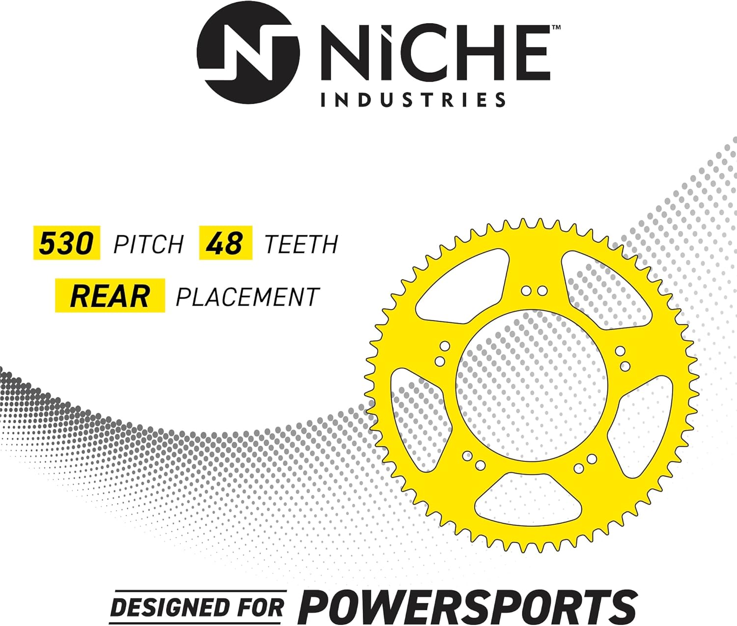 NICHE Drive Sprocket Chain Combo for Kawasaki Ninja ZX6 ZZR600 Front 16 Rear 48 Tooth 530HZ Standard 112 Links