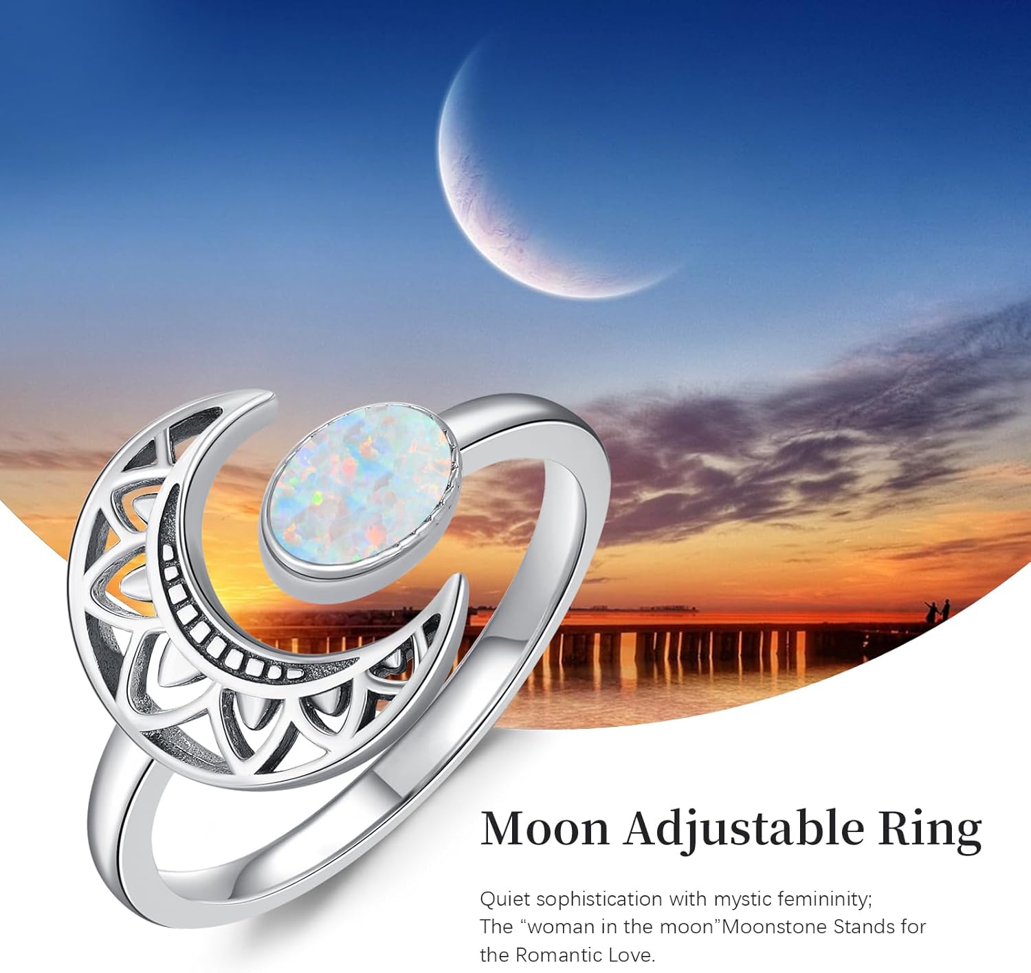 Cute Animals Ring 925 Sterling Silver Adjustable Ring Boho Jewelry Gifts for Women Men - Image 7