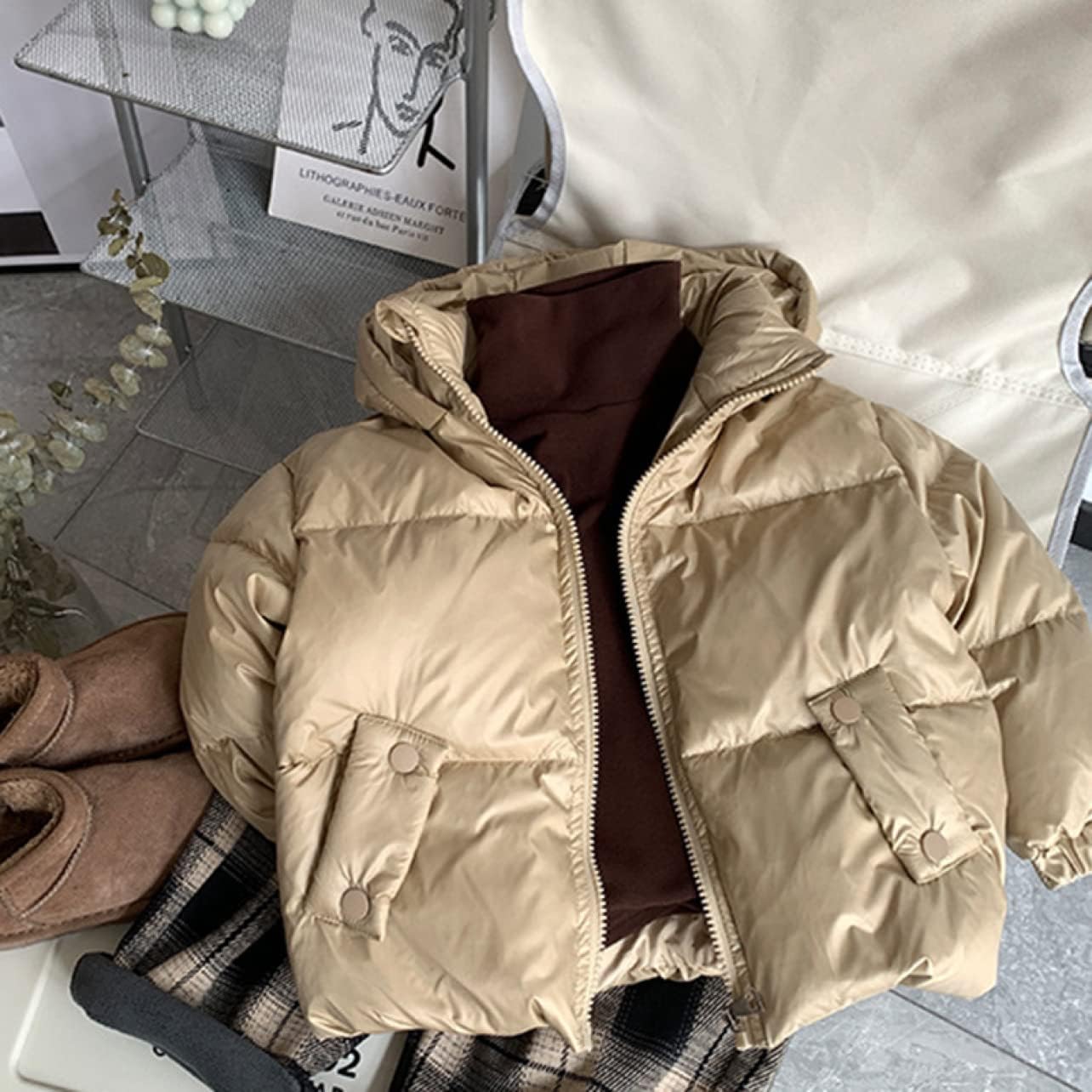 [ZWYM] 女の子 キッズ ダウンコート 子供服 中綿入り ダウンジャケット フート付き 厚め アウター 軽量 防寒 誕生日 通学