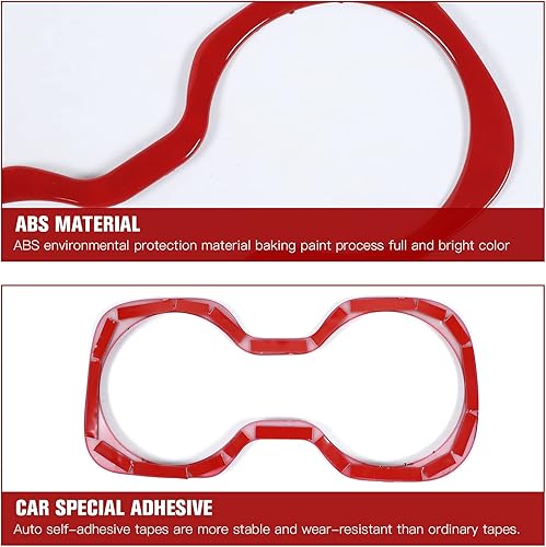 Miniatura 2 de RT-TCZ Funda para portavasos RAM, accesorios interiores rojos para Dodge RAM 2012-2017