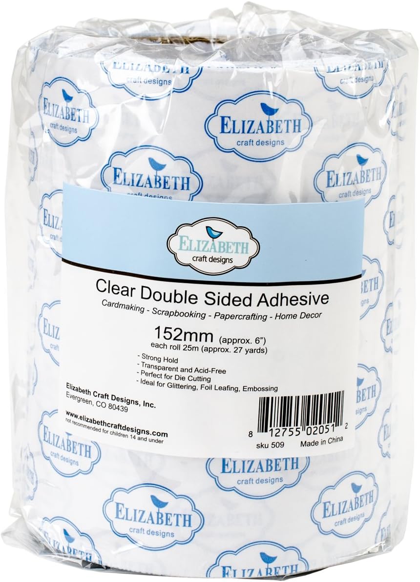Elizabeth Craft DesignsClear Double-Sided Adhesive Roll, 152mm/6-Inch by 27-Yard